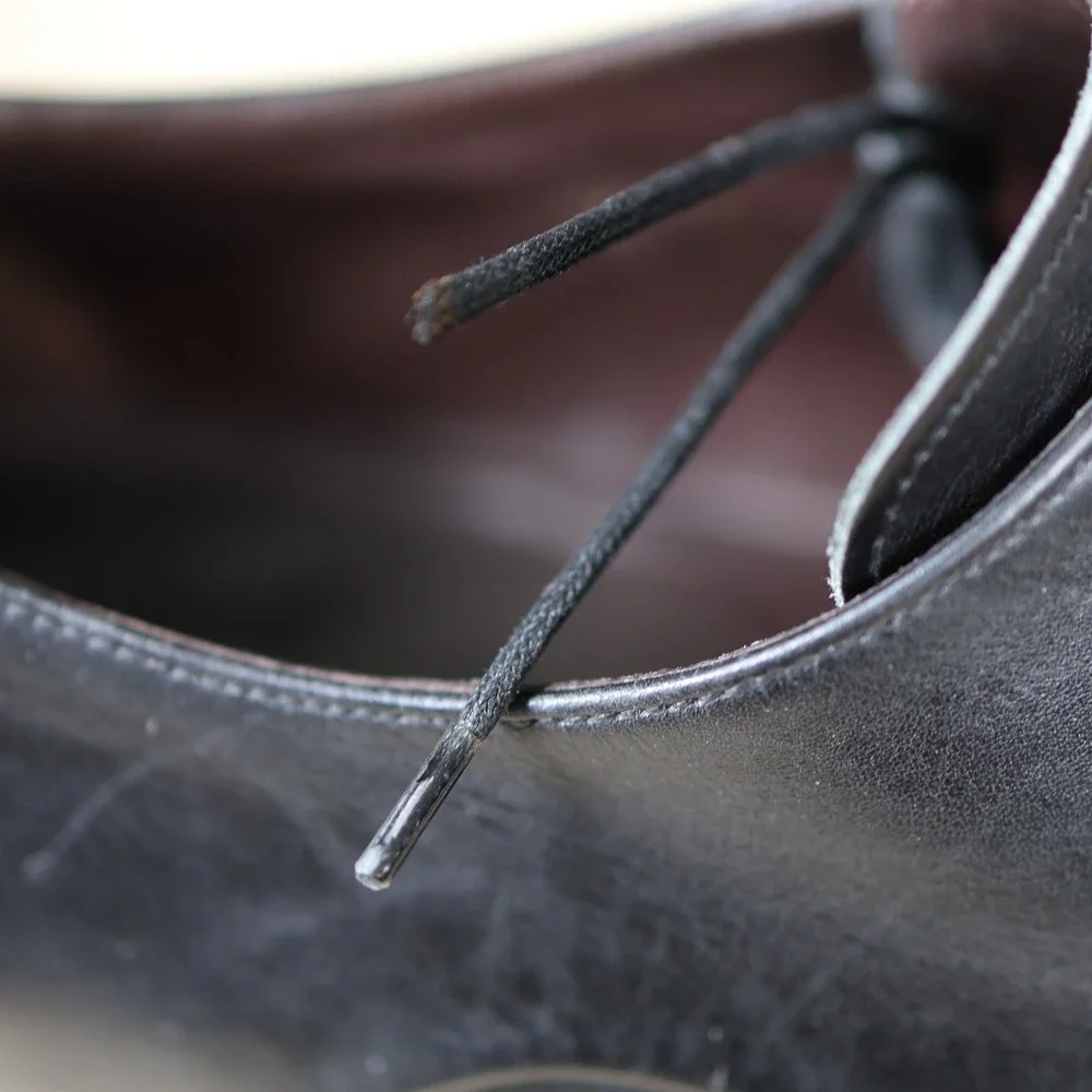 Bruno Magli Shoes Mens Size 11 Black Dress Derby Leather Apron Toe Made in Italy